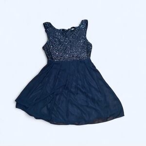Navy blue sequin dress